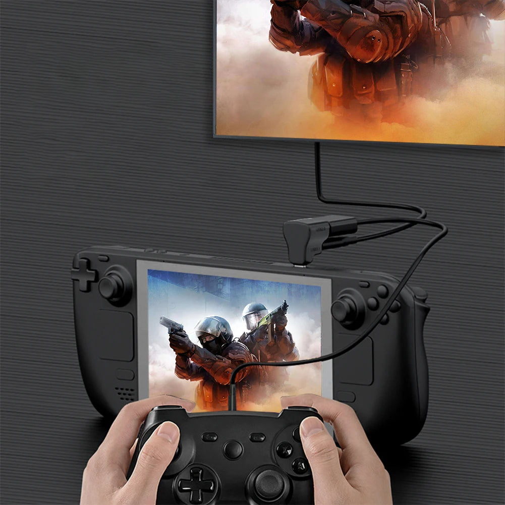 1 To 2 USB-C To USB-C USB-A Adapter 100W USB-C Male To USB-C USB-A Female Adapter 20Gbps 8K 60HZ U-shaped for  STEAM DECK/Switch