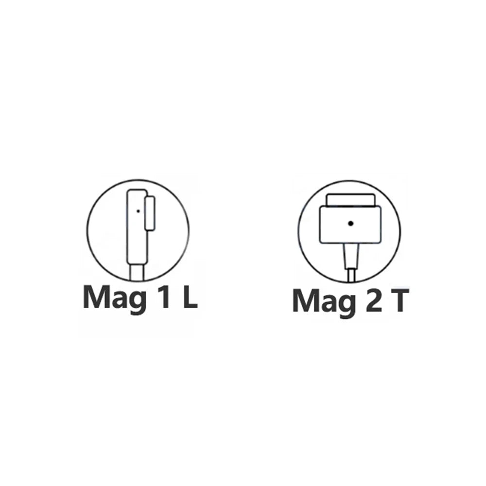 85W Magsaf 1 L Magnetic Charging Power Adapter for MacBook Air/Pro Series：A1286，A1297，A1343，A1175，A1222，A1290，A1260，A1229 etc.