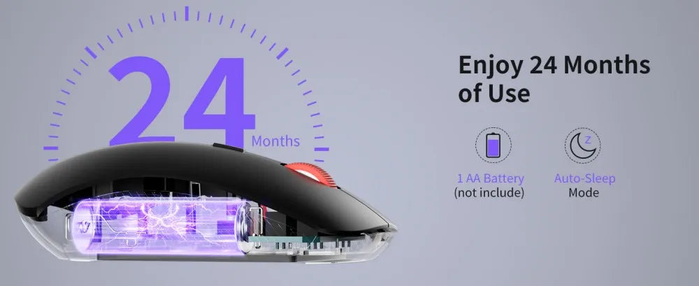 wegear Wireless Mouse 2.4G Slim Mini Cordless Mouse Ergonomic Grips 5Level Adjustable 4000DPI Portable Optical Computer Mice