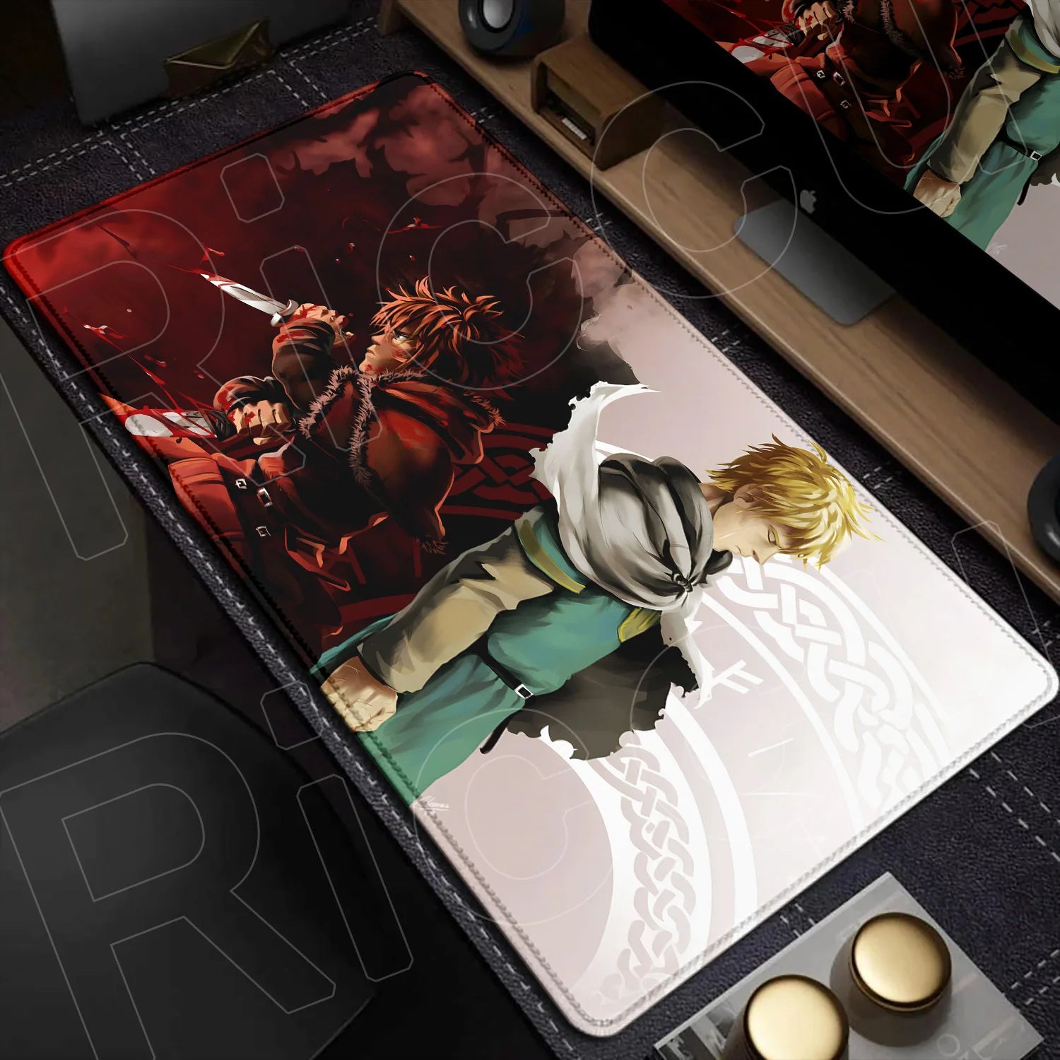 XXL Large Mousepad Vinland Saga 90x40CM Mouse Pad E-sports Gaming Keyboard Protector PC Accessories HD Computer carpet Desk Mat