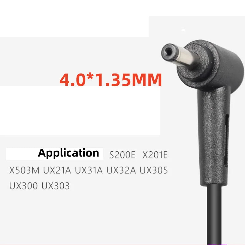 19V 3.42A 65W 4.0*1.35 Power Charger Laptop Adapter For Asus Zenbook UX32VD UX305CA UX31a X201e UX305F S200E VM520U R45 ADP-65DW