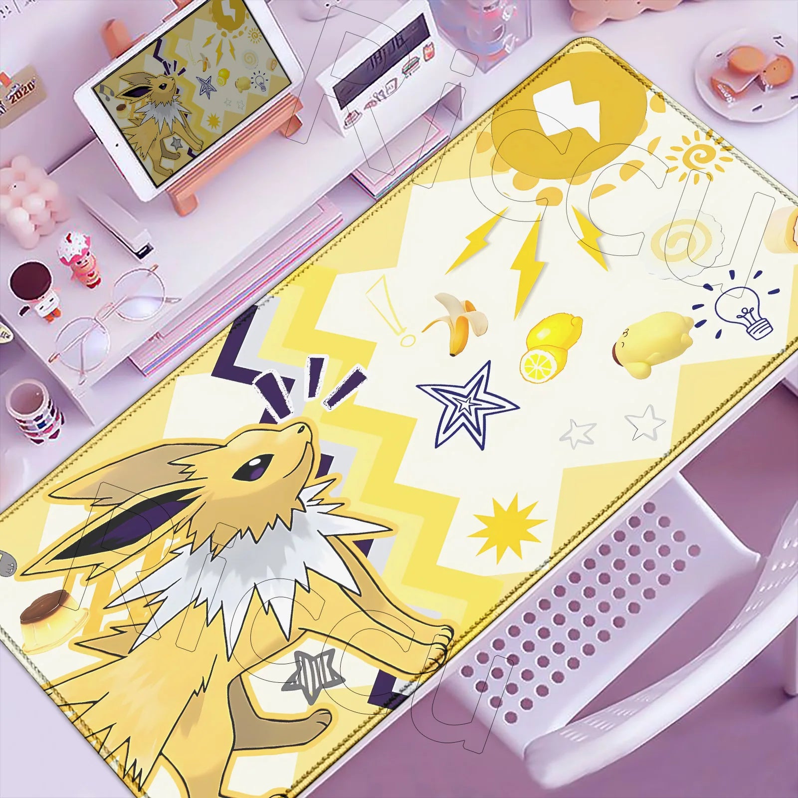 P-Pokemons Sylveon Eevee Mousepad Mouse Pad Large Gamer XXL Pc Keyboard Desk Mouse Mat Carpet Rubber Tapis Souris Gaming Notbook