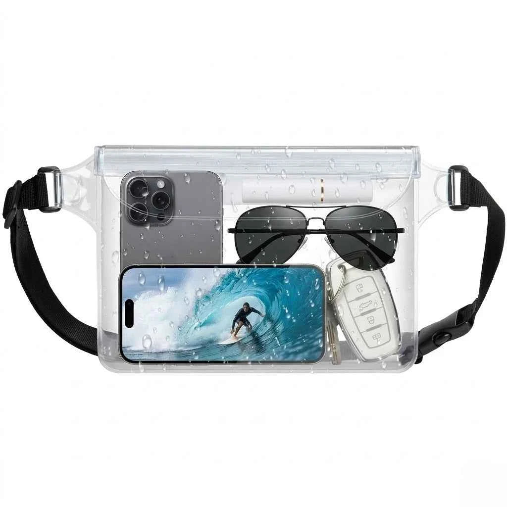Waterproof Fanny Pack Waist Pouch Triple Zip Dry Bag Phone Passport Holder Beach Swim Kayak Water Sports Cruise Essentials 2026