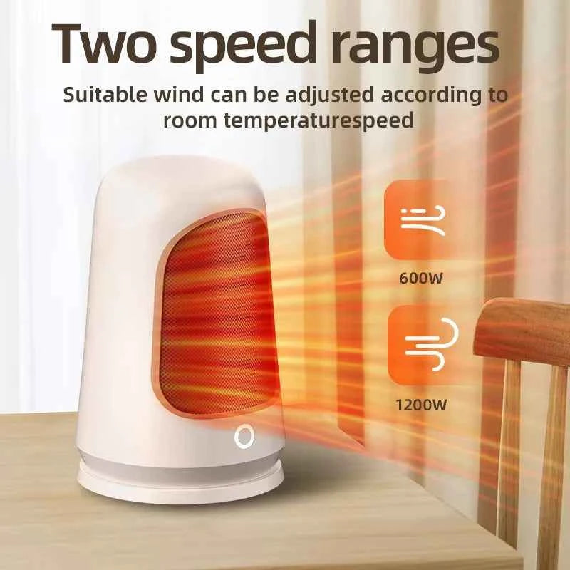 1200W Portable Desktop Electric Heaters Heater for Home Foot Warmer Heater Energy Saving Bedroom Heating for Office Home