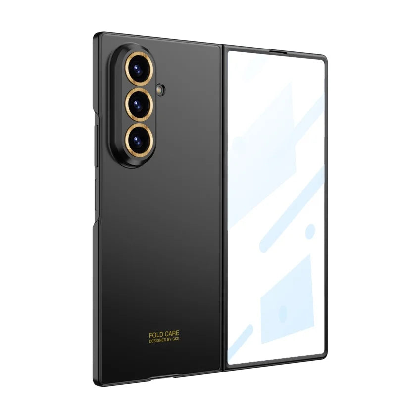 Luxury Fashionable Ultra-thin Phone Case For Samsung Galaxy Z Fold 7 6 5G With Screen Glass Protect Film Matte Protector Cover