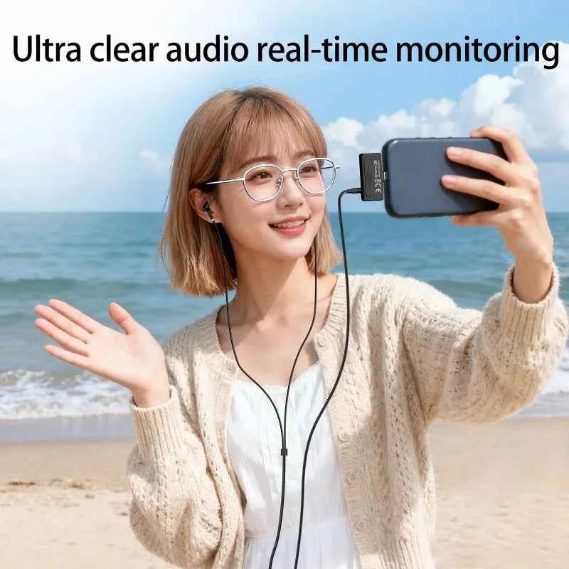 Wireless Lavalier Lapel Microphone For Oral Broadcasting and Vlogging AI Noise Reduction Plug and Play Mobile Phone Microphone