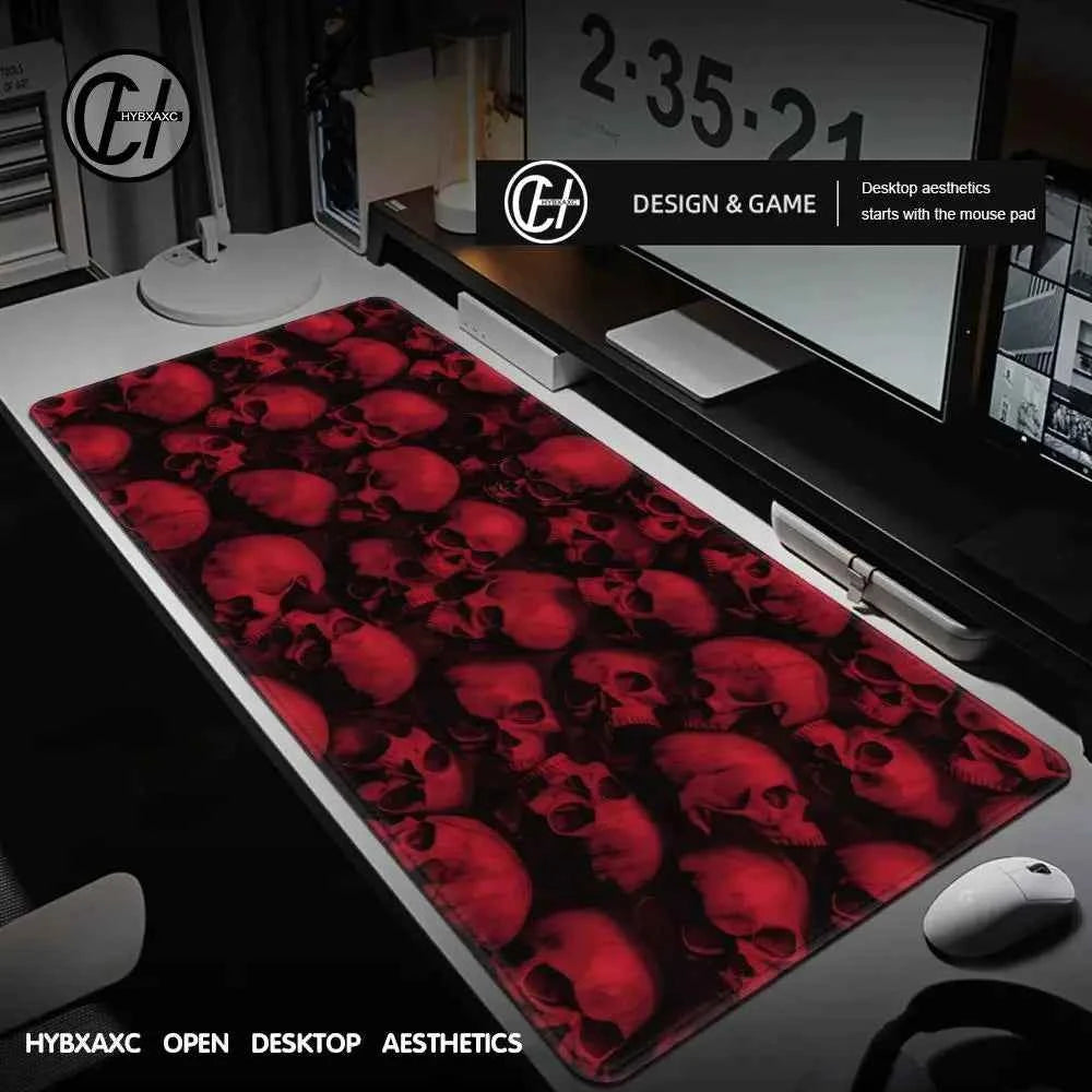 1 pc Red Skeleton skull Gaming Mouse Pad Large Computer Mousepad PC Gamer Mause Mat Laptop Office Mausepad Keyboard Mat Desk Pad