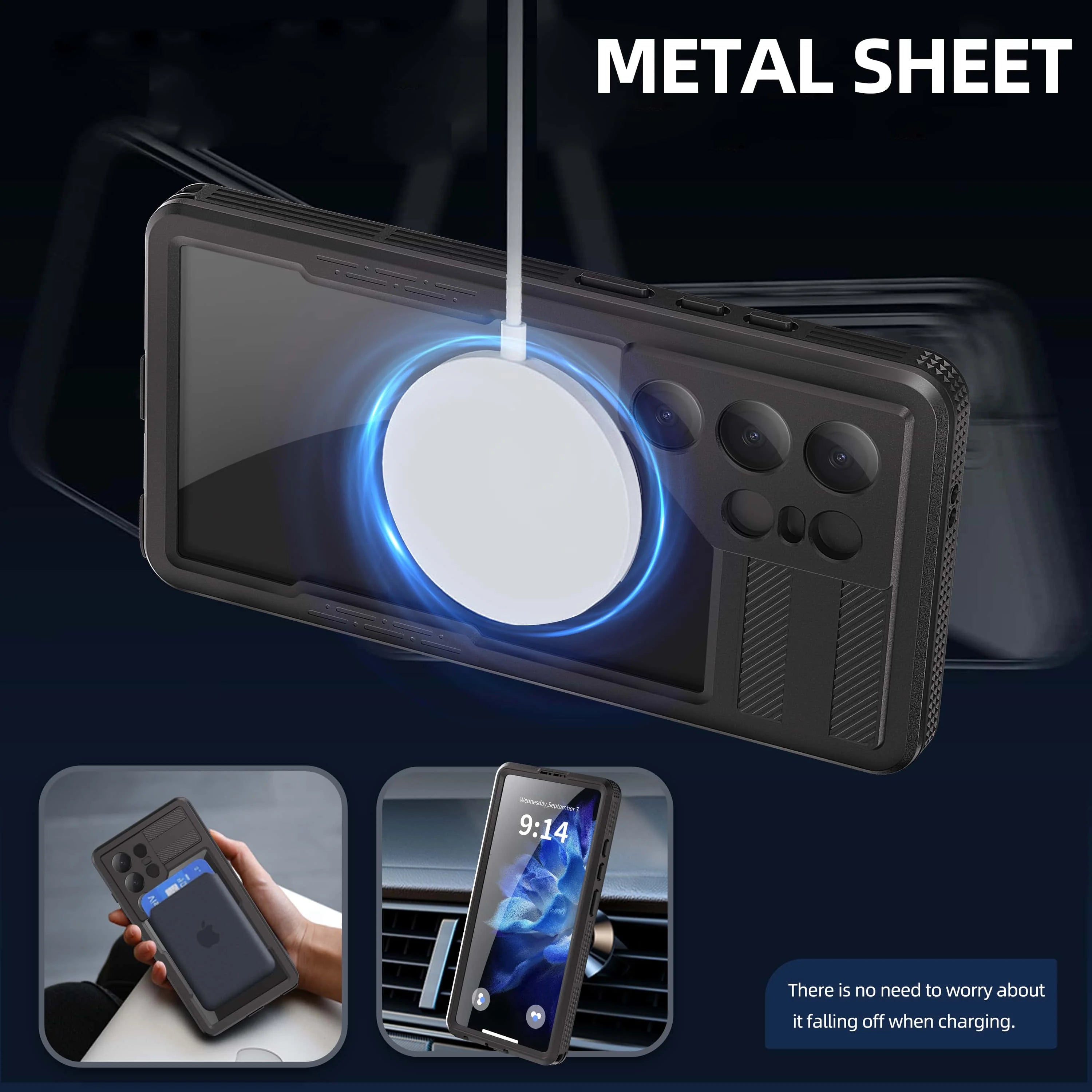 IP68 Waterproof Phone Case with Magnetic Lanyard for Samsung Galaxy S25 Ultra S24 (Note: S23 does not have a magnetic feature)