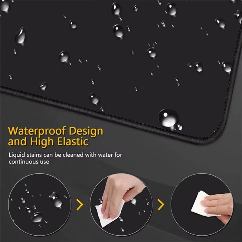 Samurai Black And White Anime Mousepad Gamer Keyboard Large Mouse Pad Gaming Accessories Desk Mat Sword Non-slip Laptop Carpet