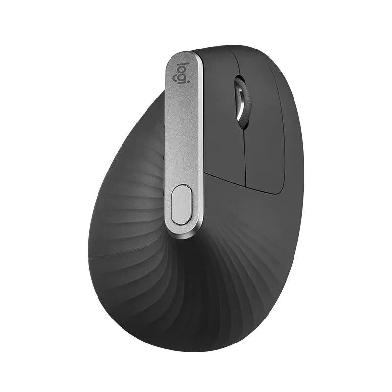 Logitech MX Vertical Wireless Mouse – Ergonomic Design Reduces Muscle Strain, Move Content Between 3 Windows and Apple Computer