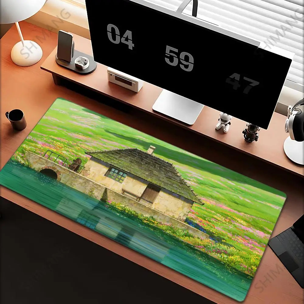 Mouse Pad Anime Street Kawaii Mousepad Laptop Gaming Accessories Keyboard Pad PC H-Howls Moving C-Castle Gamer Desktop Mouse Mat