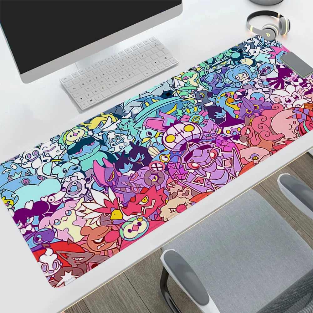 New Pokemons Mouspad Deskmat Kawaii Cute Gaming Mats Pad to Computer Offices Mousepad Gamer Mouse Carpet Mausepad Big Mousepepad