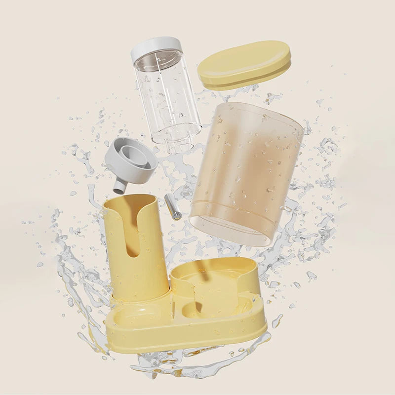 Auto Feeder And Waterer Two-in-One for Hamsters Guinea Pigs Chinchillas - Rolling Ball Water Bottle Integrated Feeding Tool