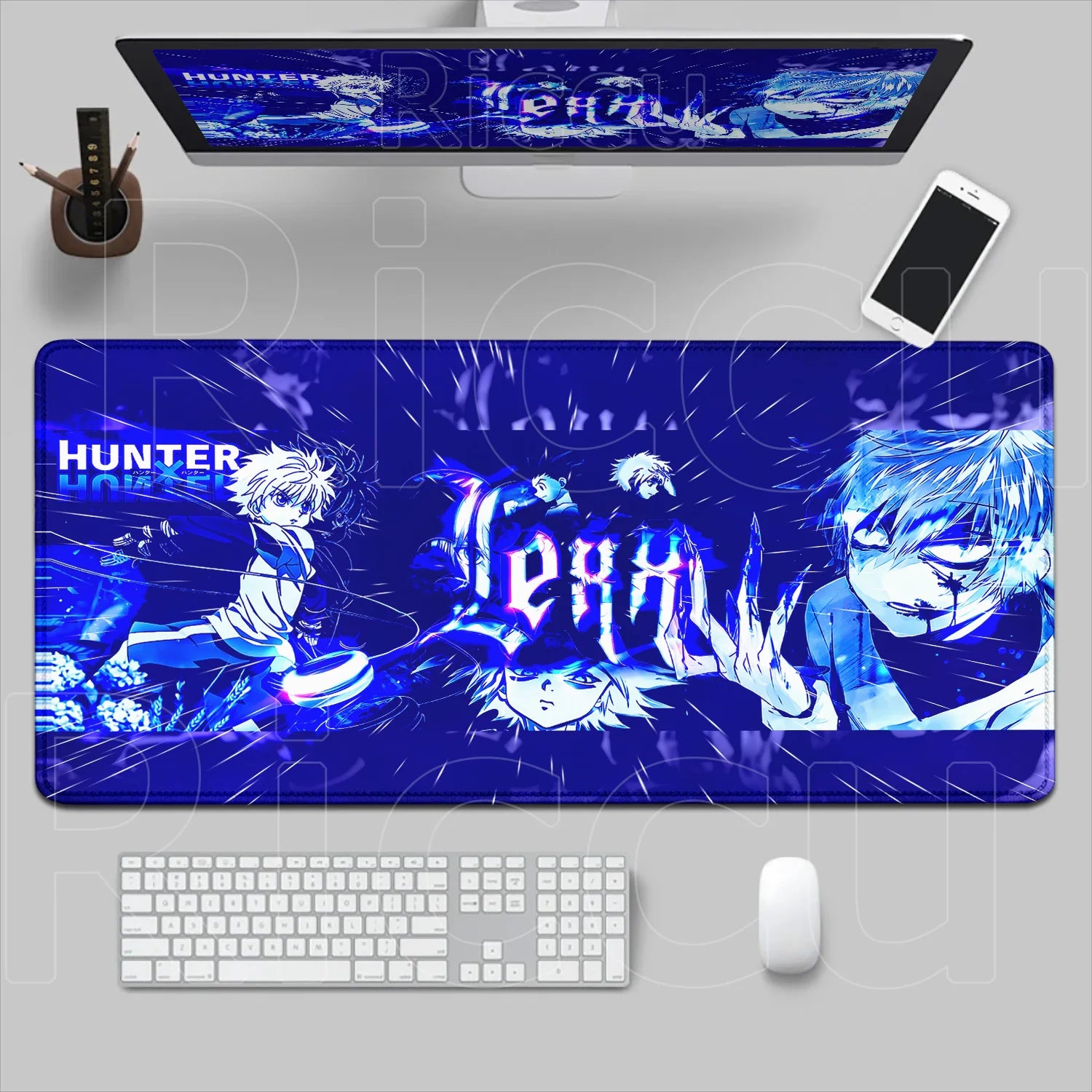 New Hxh Large Mousepad Hunter X Hunter Mouse Pad XXL Gaming Accessories Office Gamer Keyboard Desk Mat Non-Slip Laptop Anime Rug