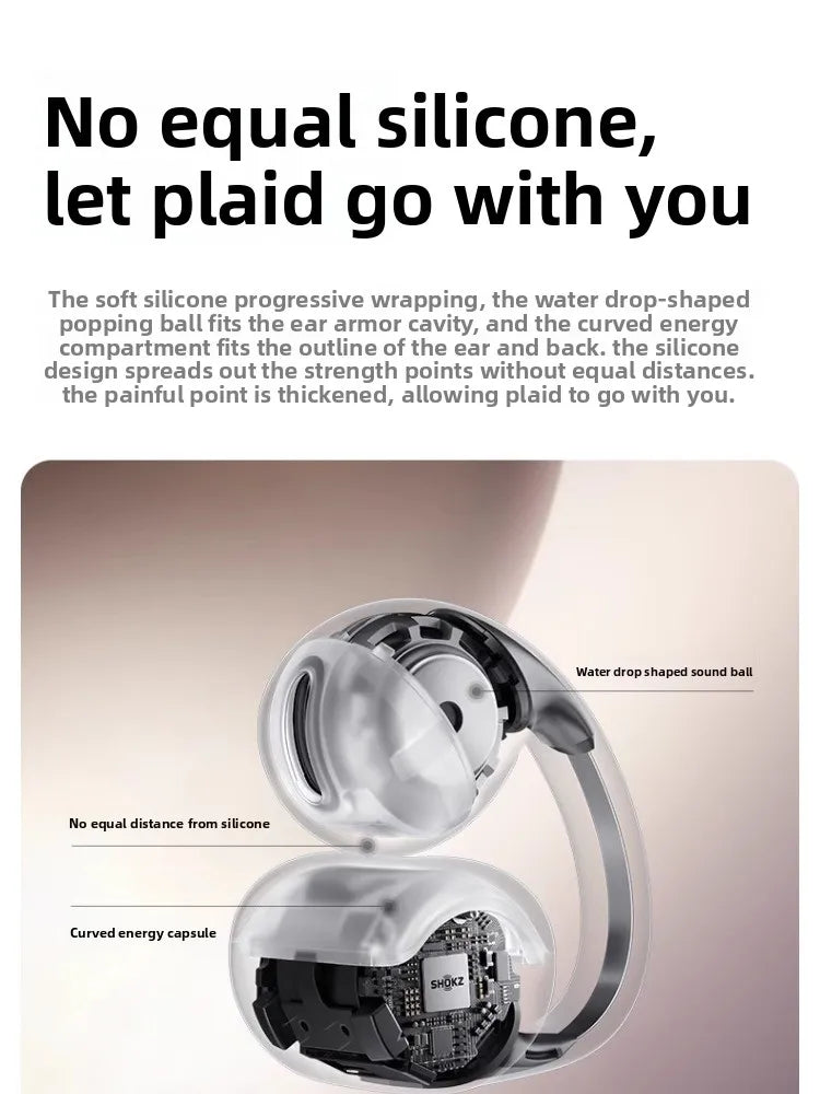 Shokz OpenDots ONE E310 Wireless Earphones Ear Clip AI Noise Reduction Long Battery Life Lightweight Earbuds Custom Headphones