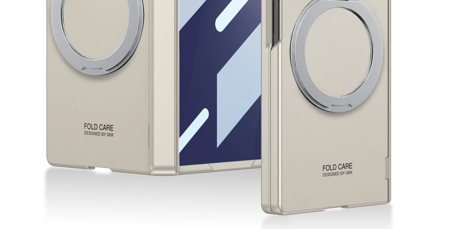 Magsafe Rotating Bracket Case For Samsung Galaxy Z Fold 7 Skin-feel Matte With Glass Film ZFold7 Magnetic Hinge Protective Cover