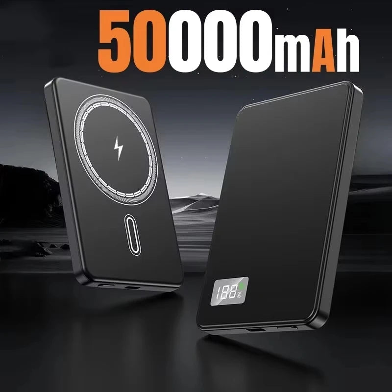 Wireless Magnetic 500000mAh Power Bank Fast Charging Portable PD22.5W External Battery for Magsafe for iPhone17 Samsung Xiaomi