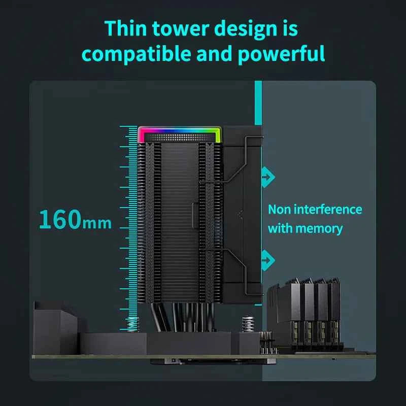 DeepCool AK500S Digital Display CPU Cooler 5 Heat pipes TDP 240W Cooling ATX PC Radiator For LGA1700/1200 115X AM4 AM5
