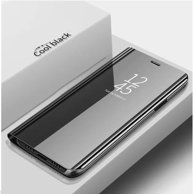 Smart View Mirror Leather Flip Case for Samsung Galaxy S26 Ultra Sumsung Samsang S 26 Plus S26Ultra S26+ 5G Magnetic Stand Coque
