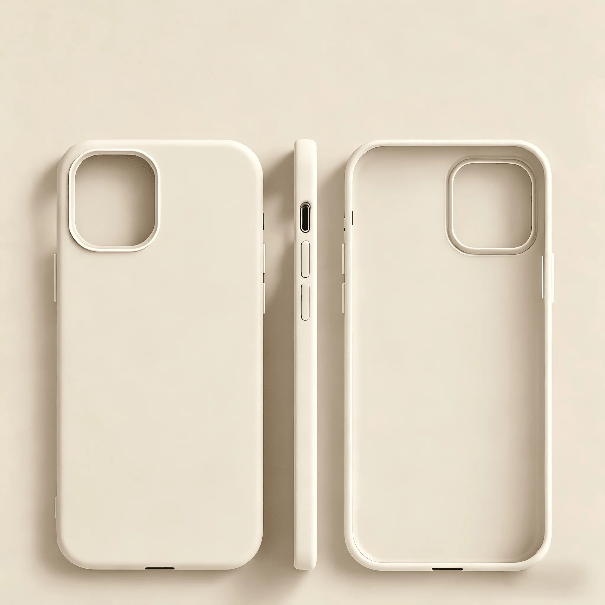 Solid Color Silicone TPU Shockproof Basic Liquid Silicone Phone Case Genuine Cream Yellow TPU Prevents Yellowing Soft-Level Prot