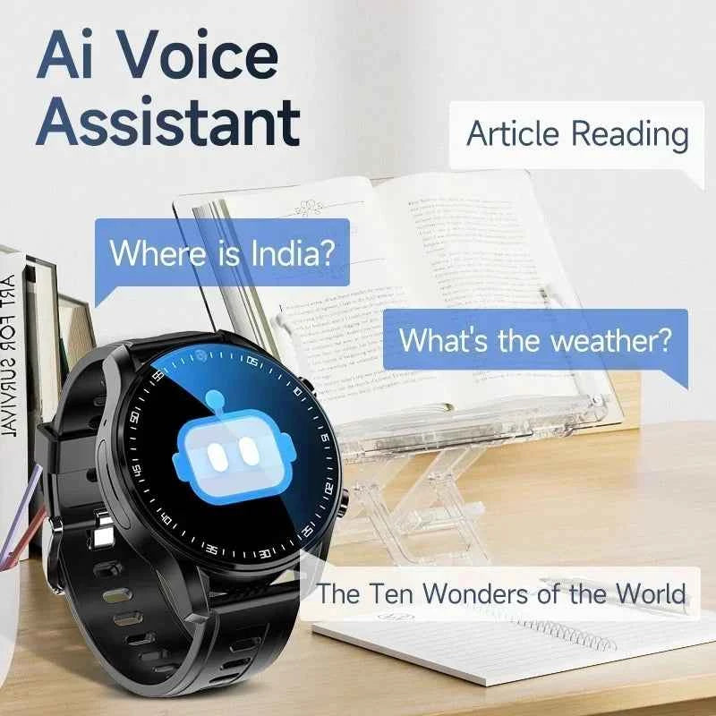 SIM Dual camera Smartwatch A7128G 4G smartwatch Video Call Trail tracker with Wifi GPS waterproof Google Play Store for men