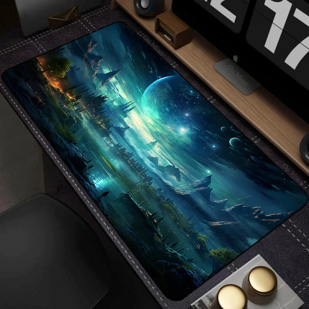 XXL Mouse Pad Anime Natural Scenery Mousepad Large Teclado Mousepad Pc Keyboard Gaming Table Mats Laptop 900x400 Mouse Mat