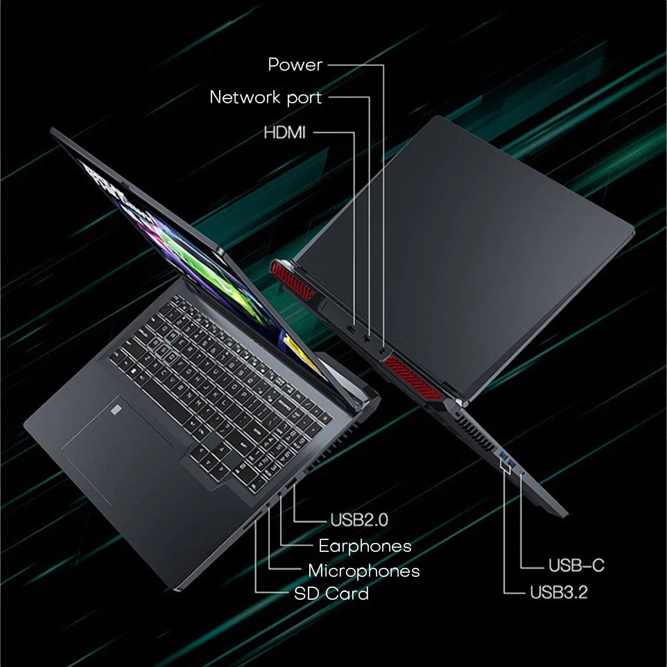 Xiaman 16-inch Gaming Laptop, intel Core i7-6700HQ, GTX 1060, IPS 1920*1200, 16GB RAM, 1TB SSD, Windows 11 Laptop Computer - WinSupport Tech