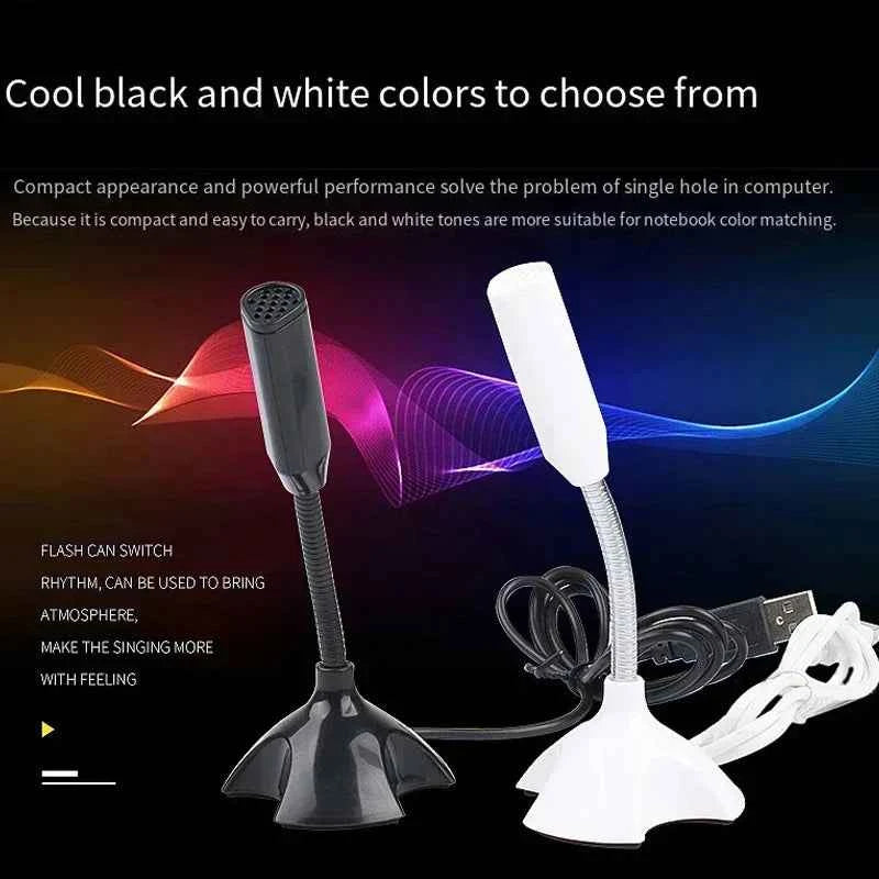Lenovo USB Microphone For Laptop And Computers Adjustable Studio Singing Gaming Streaming Mikrofon Stand Mic With Holder Desktop