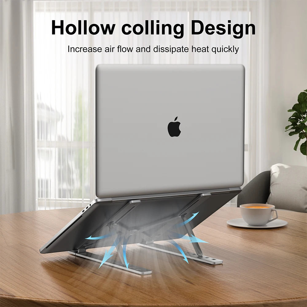 Portable Laptop Stand Aluminum Notebook Support Computer Bracket MacBook Air Pro Holder Accessories Foldable Lap Top Base For Pc - WinSupport Tech
