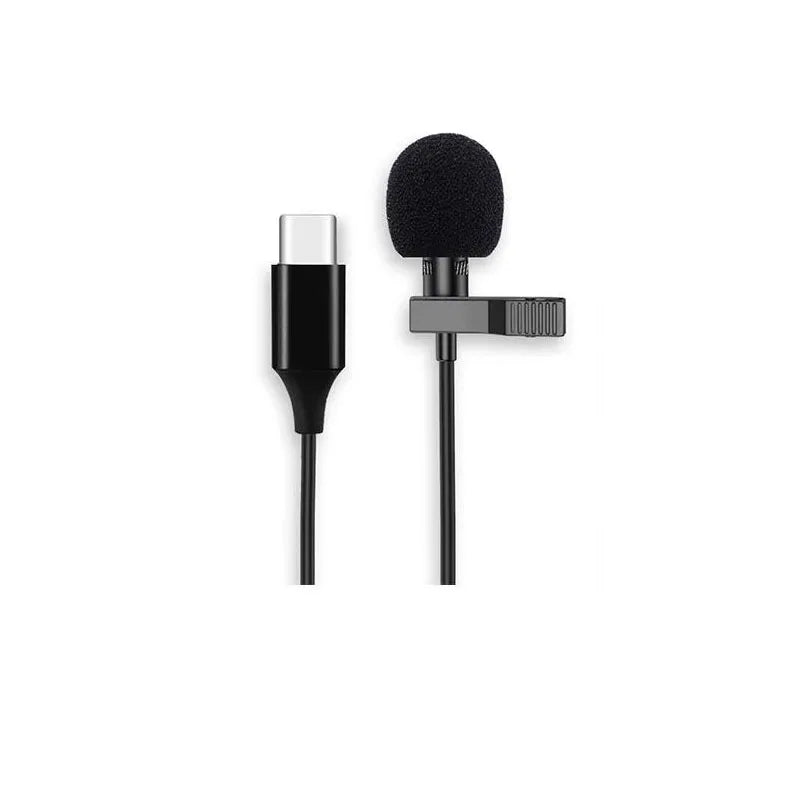 1/3/5pcs Portable 3.5mm/Type C Mini Microphone For Phone Clip-On Lapel Lavalier Professional Mic For PC Laptop Mobile Microphone