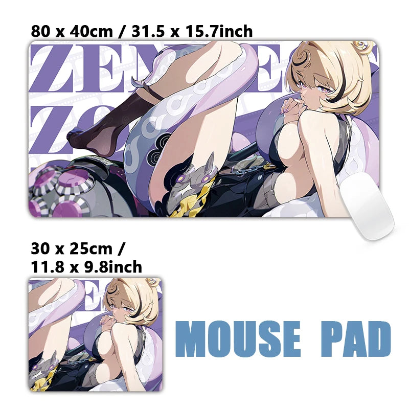 New Design Zenless Zone Zero Mouse Pad Promeia Starlight Billy Cissia XXL Large Mousepad Keyboard Pad Desk Mat Keyboard Mats