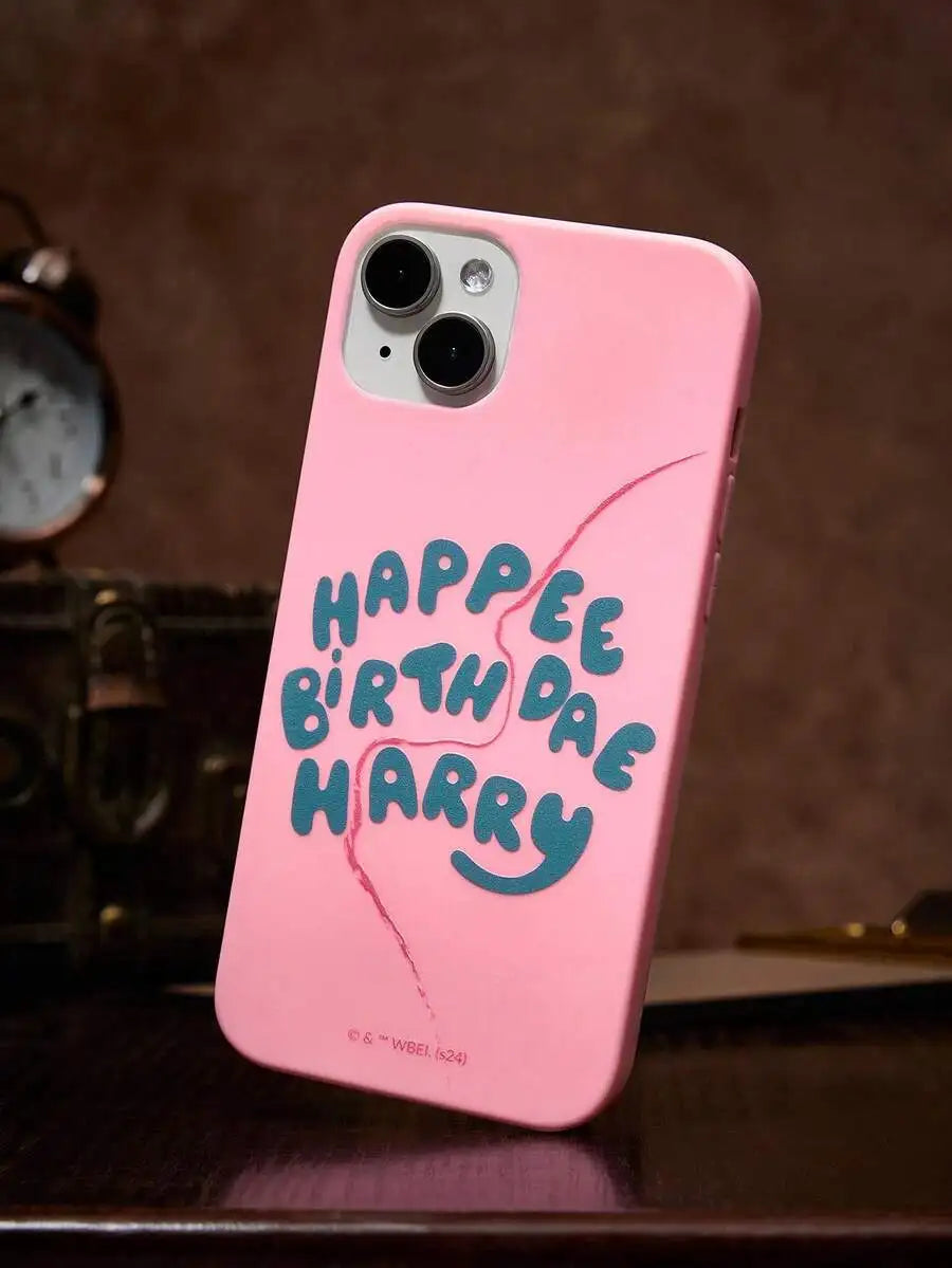 Transparent Pink Cartoon-Style Phone Case with Chill Graphic Design for iPhone