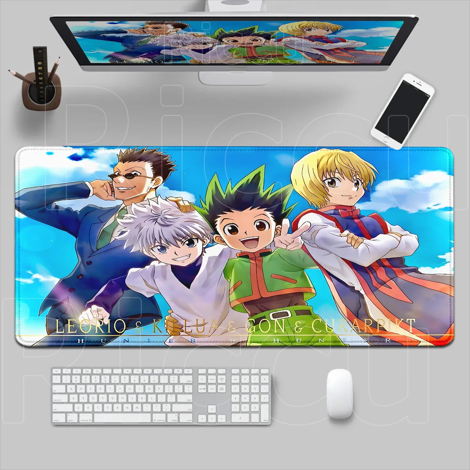 New Hxh Large Mousepad Hunter X Hunter Mouse Pad XXL Gaming Accessories Office Gamer Keyboard Desk Mat Non-Slip Laptop Anime Rug