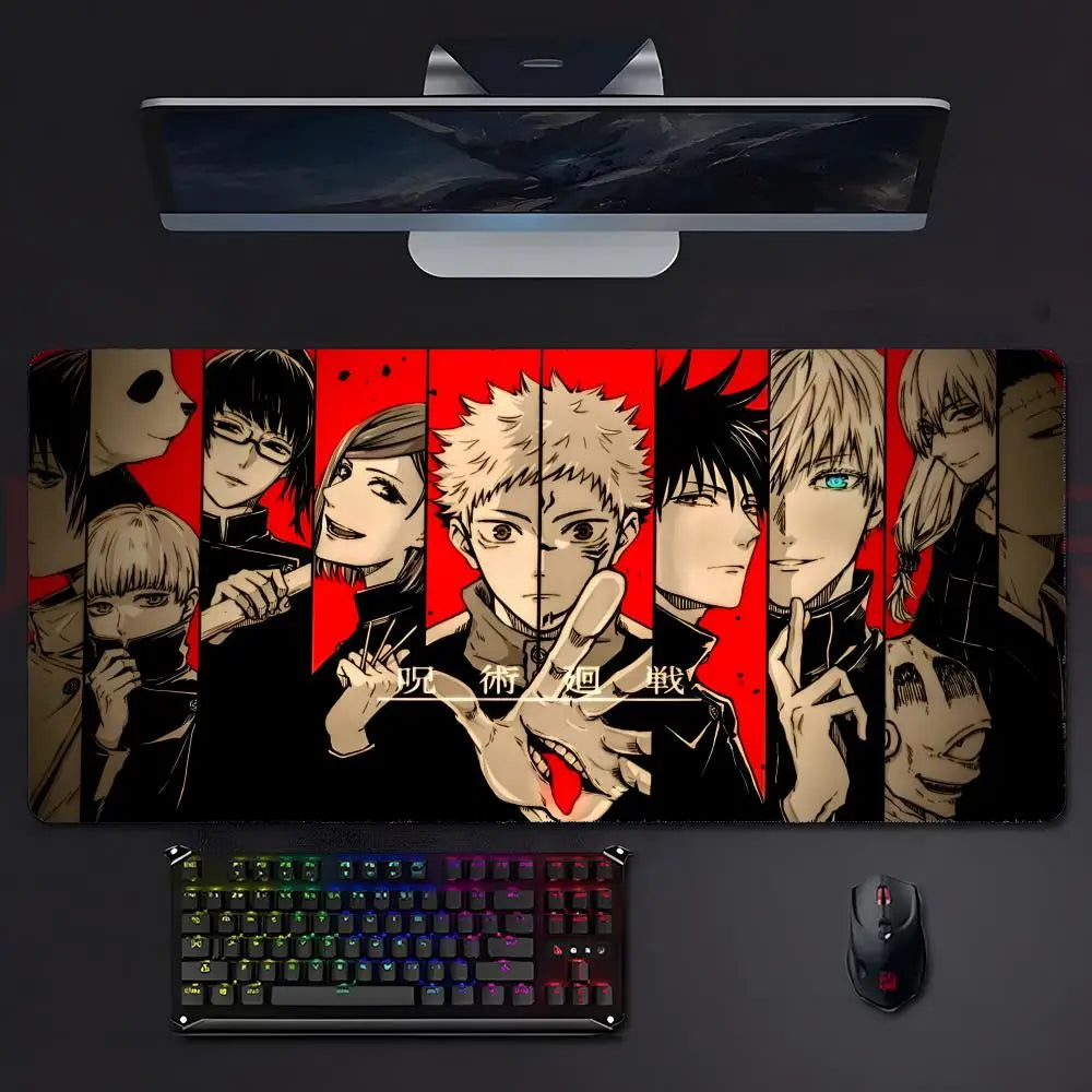 anime supernatural J-Jujutsu K-Kaisen Mouse Pad Mousepad Large Gaming LockEdge Thickened PC Table Desk Mat
