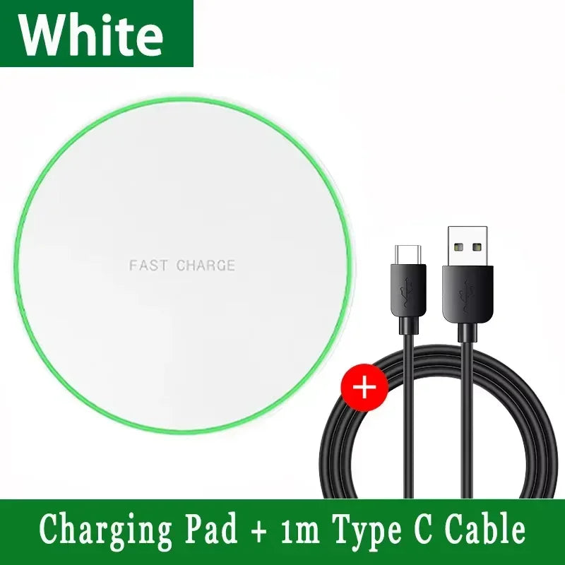 New Wireless Charger For iPhone 17 16 15 14 13 Pro Max Induction Fast Charging Pad Dock Station For Samsung S24 Xiaomi Huawei