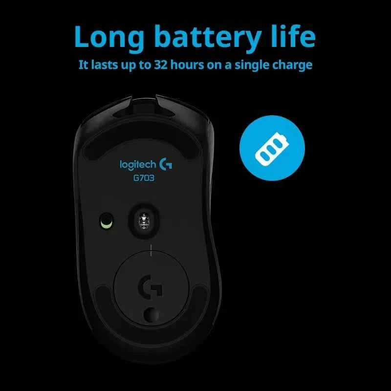 Logitech G703hero Esports Macro RGB Backlit Computer Game Wireless Charging Mouse gamer
