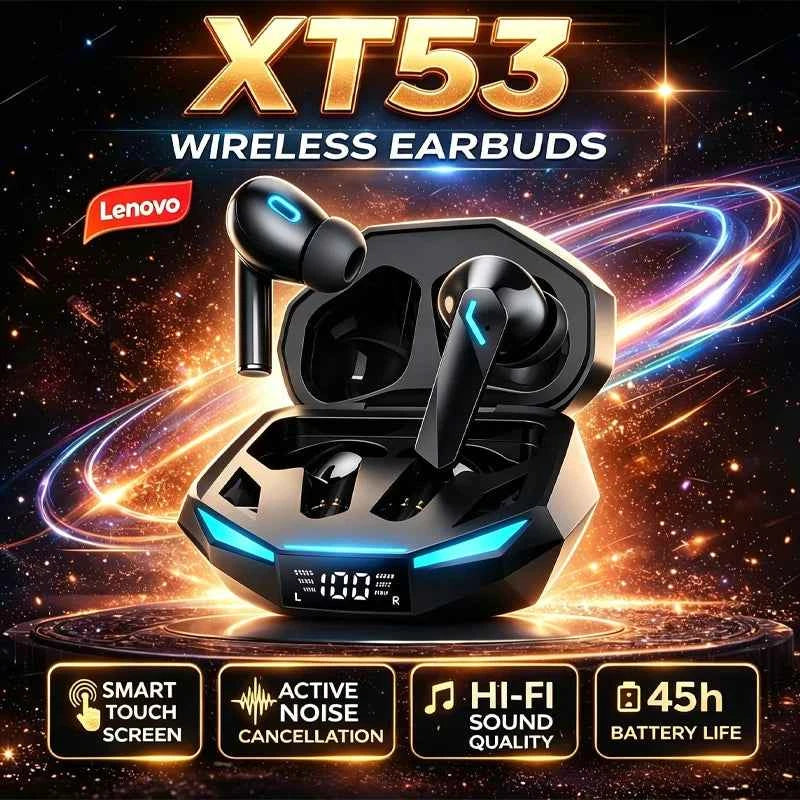 New Lenovo XT53 Bluetooth V5.4 Earphones Ultra Low Latency With Long Standby Headphones HD Call Dolby Stereo Sound Music Earbuds