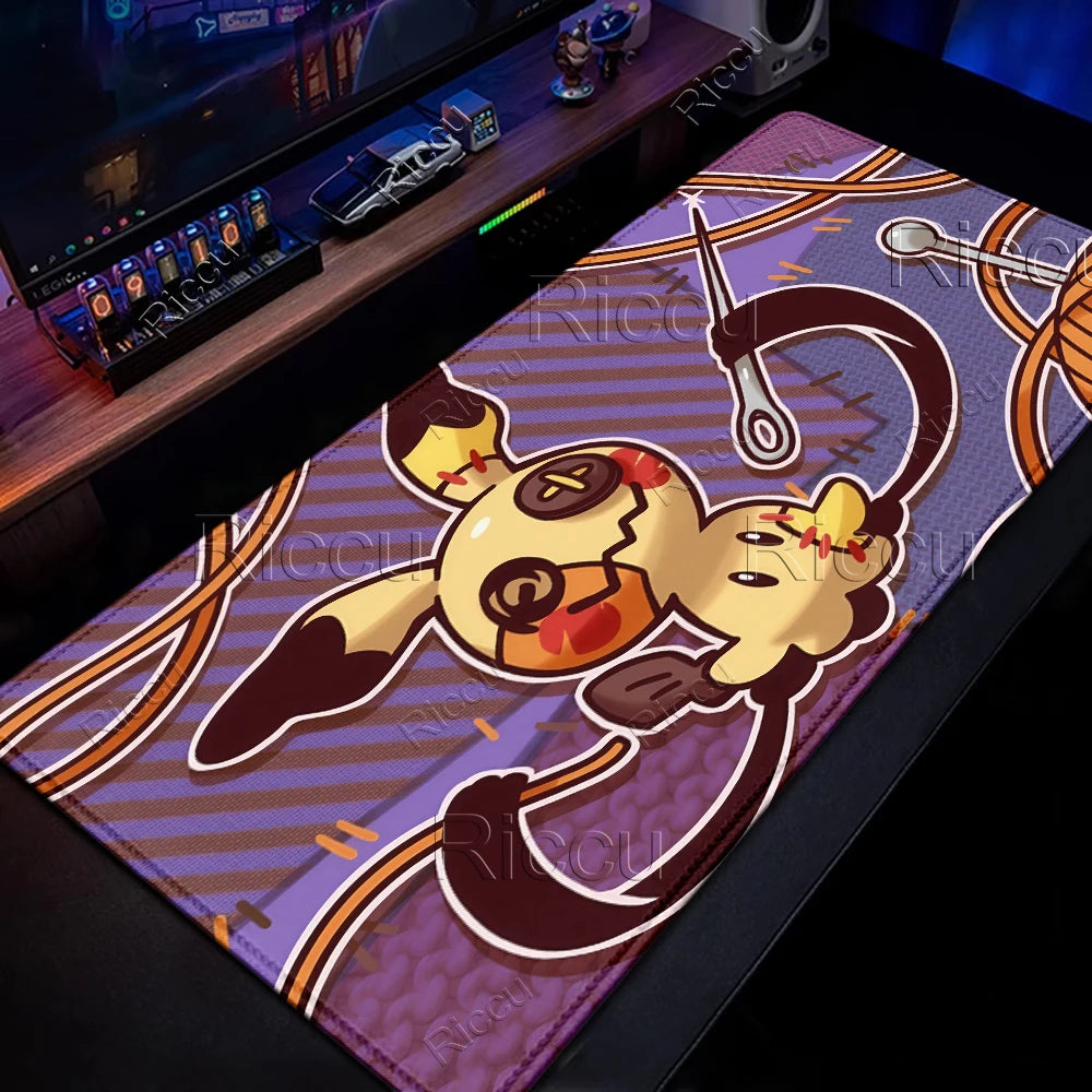 XXL Mousepad Laptop Japan Cool Anime Mouse Pad Large pokemon Mimikyu Gaming Mat Gamer PC Cabinet Keyboard Rug Desk Accessories