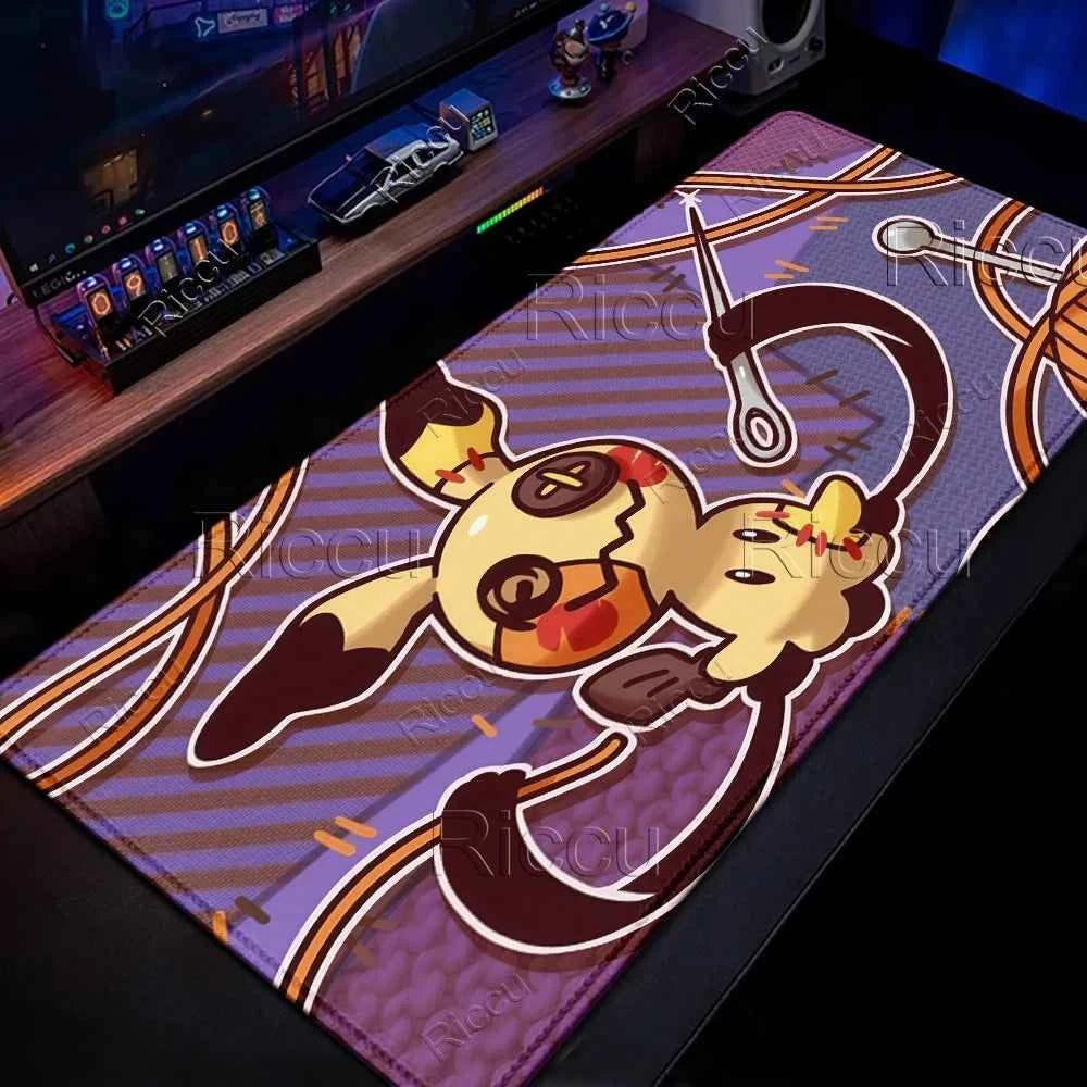 XXL Mousepad Laptop Japan Cool Anime Mouse Pad Large pokemon Mimikyu Gaming Mat Gamer PC Cabinet Keyboard Rug Desk Accessories