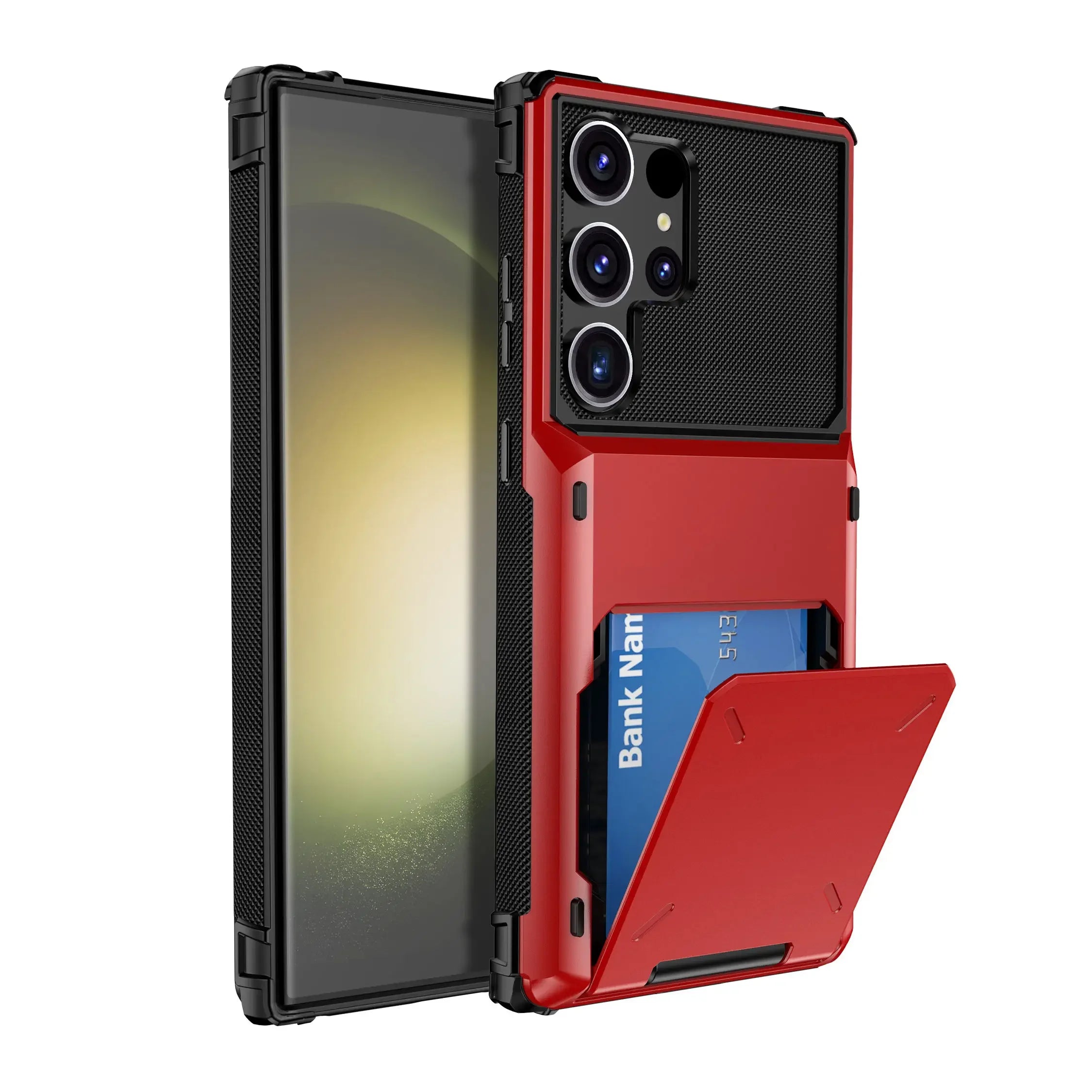 For Samsung Galaxy S25 S24 Ultra S25 S24 Plus S24 FE Wallet Case with Card Holder, Dual Layer Heavy Duty Shockproof Phone Cover