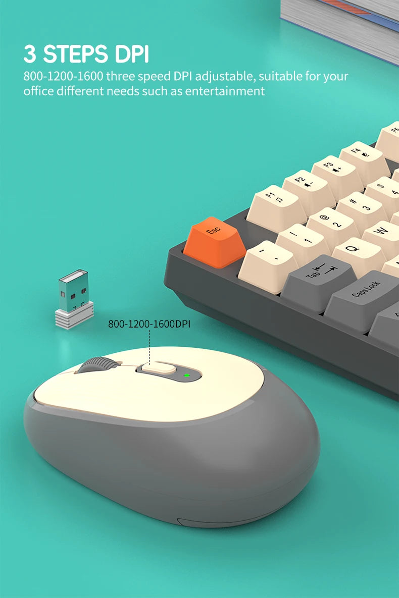 Shipadoo Gaming Wireless Keyboard and Mouse Combo Set,Computer Wireless Laptop Desktop Office Accessories Free Wireless Mouse