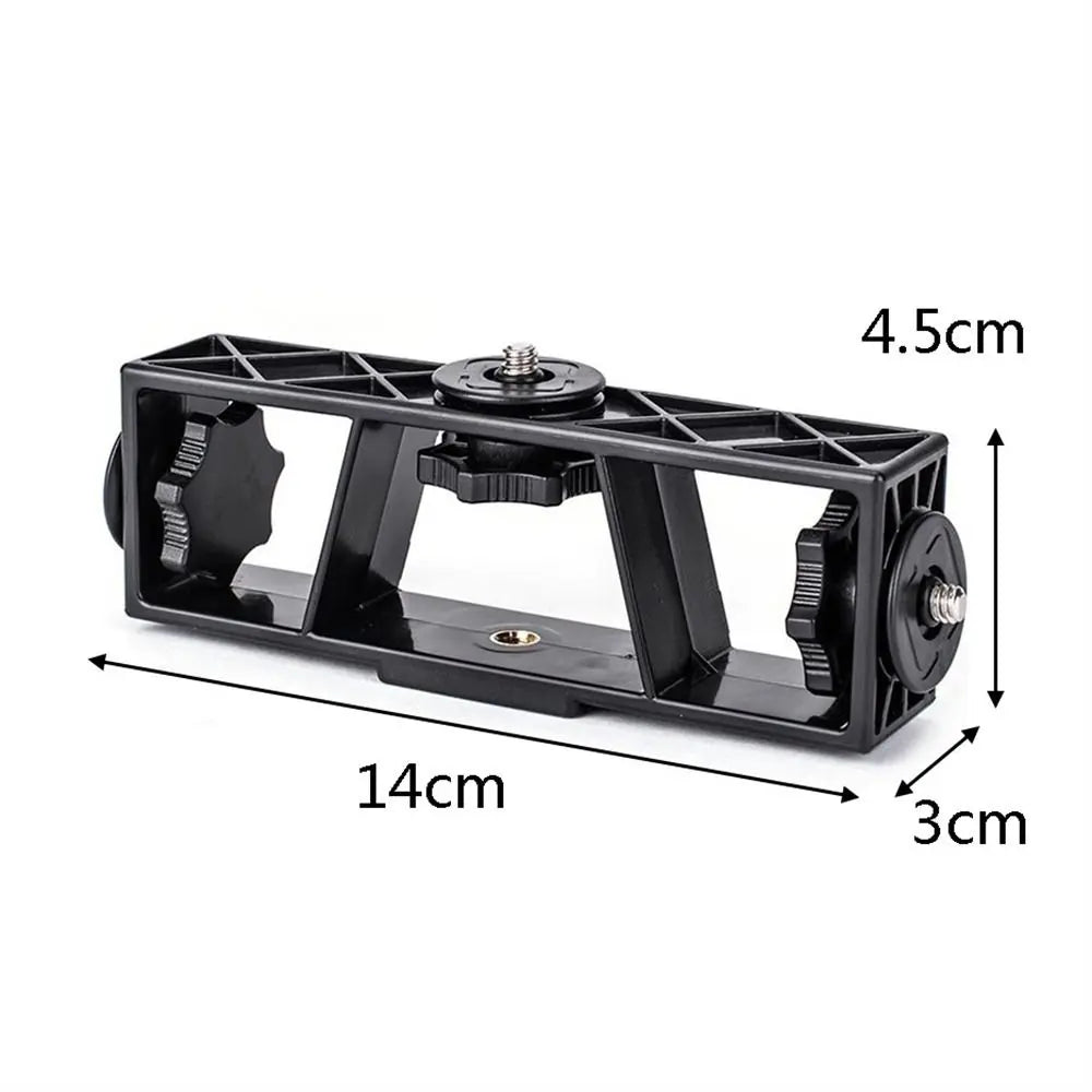 3-Position Stand Clip Bracket Holder Mobile Phone Clamp Tripod 1/4