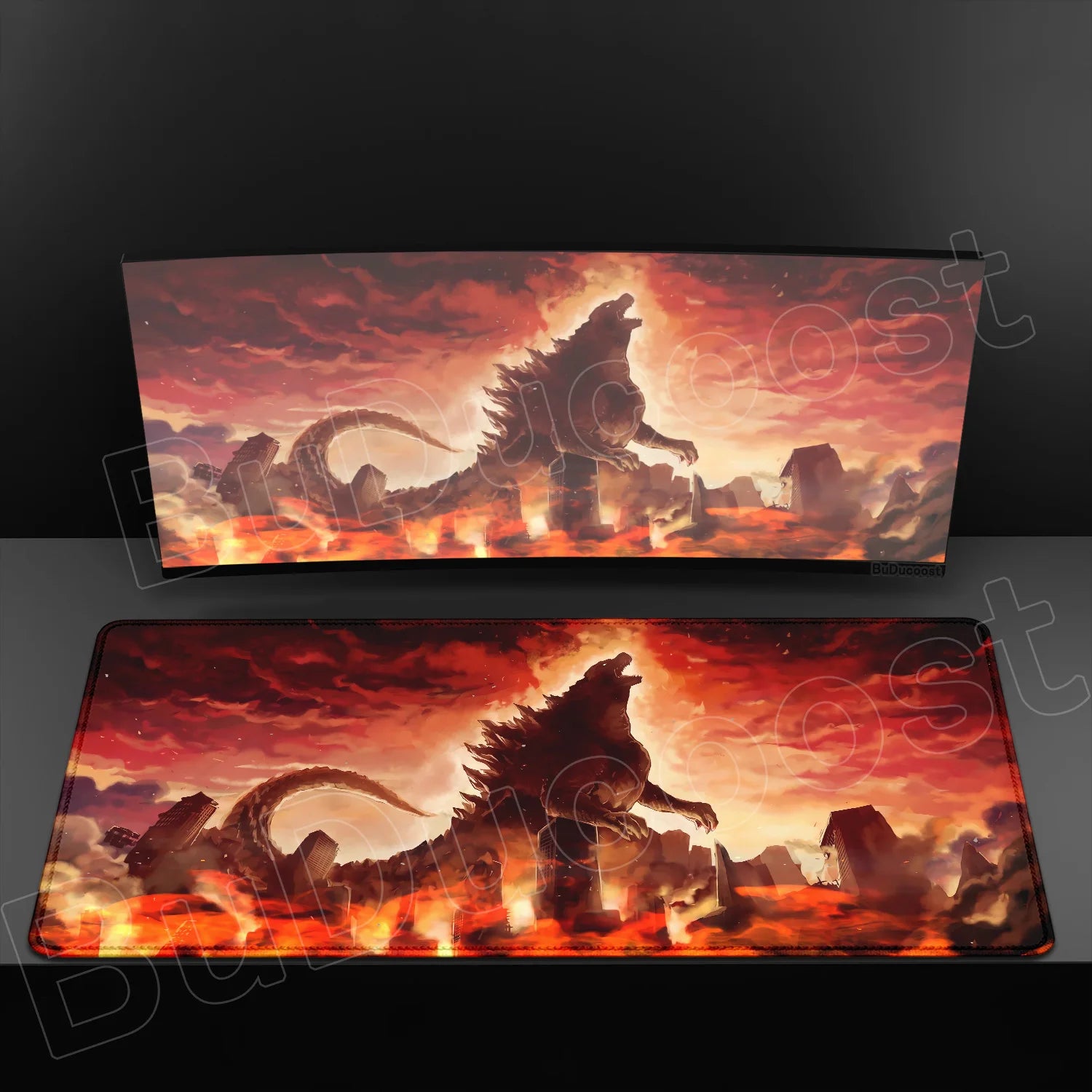 G-Godzillaes Mouse Pad Personalized Pattern 900x400mm XXL Lockedge Office Laptop Game Computer Desk Mat Table Keyboard Mouse Pad