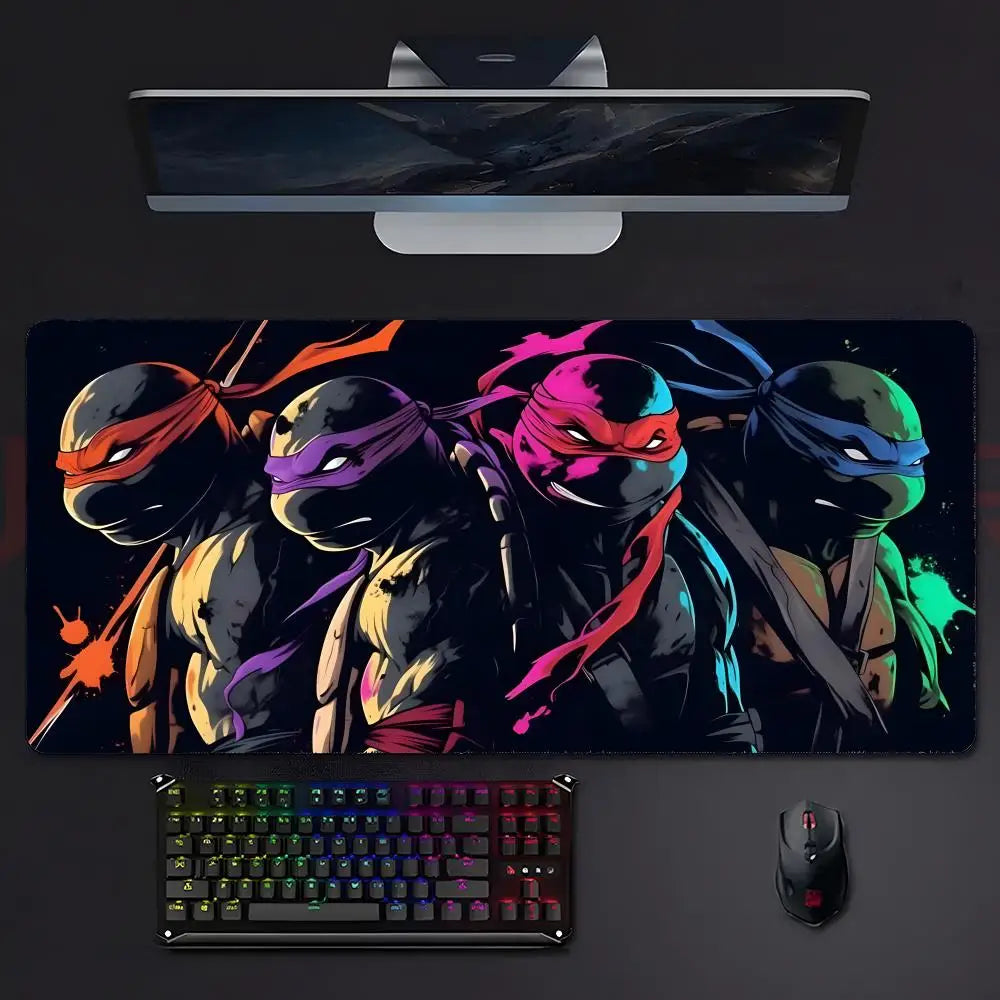 anime classic Teenage M-Mutant N-Ninja Turtles TMNT Mouse Pad Mousepad Large Gaming LockEdge Thickened PC Table Desk Mat