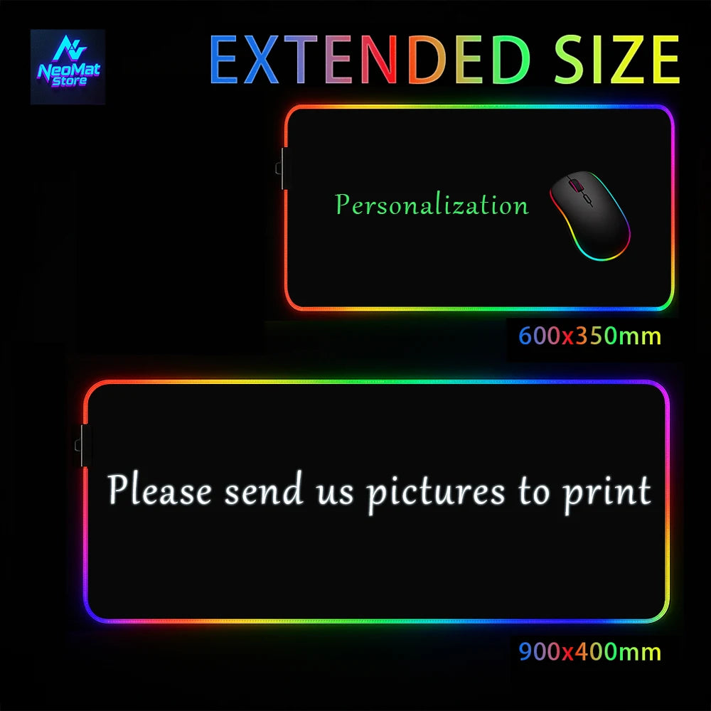 Light Up Mouse Pad with Backlight Led Loight Mousepad Pc Decoration Black Gaming Mat Pc Carpet 1200x600 Rgb Deskmat 1000x500