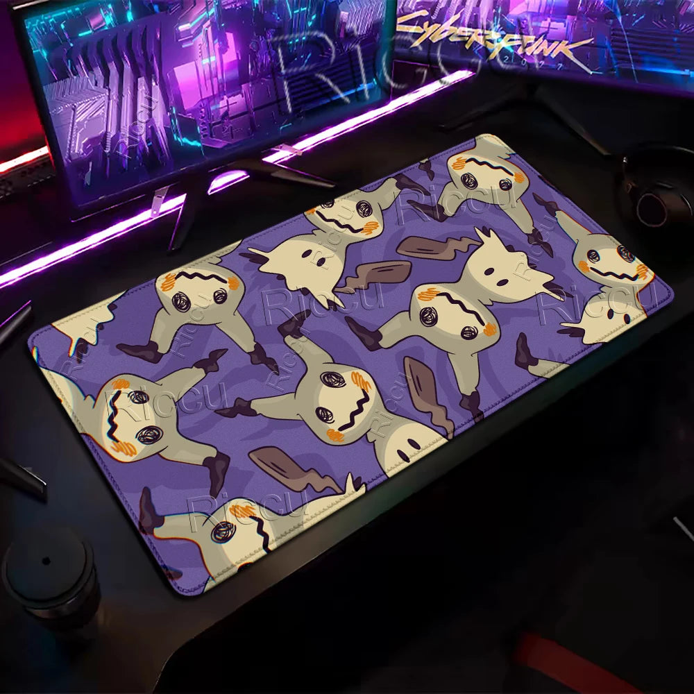 XXL Mousepad Laptop Japan Cool Anime Mouse Pad Large pokemon Mimikyu Gaming Mat Gamer PC Cabinet Keyboard Rug Desk Accessories