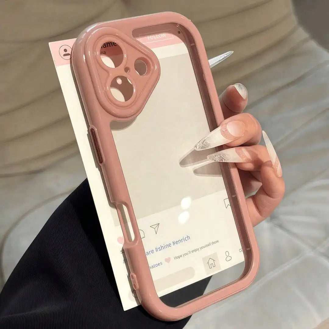 Minimalist Phone Case For iPhone17 Pro Max 17e 16e 15 Pro 14 Plus 13 Pro 12 Pro –Coverage Protective Case Unisex Creative