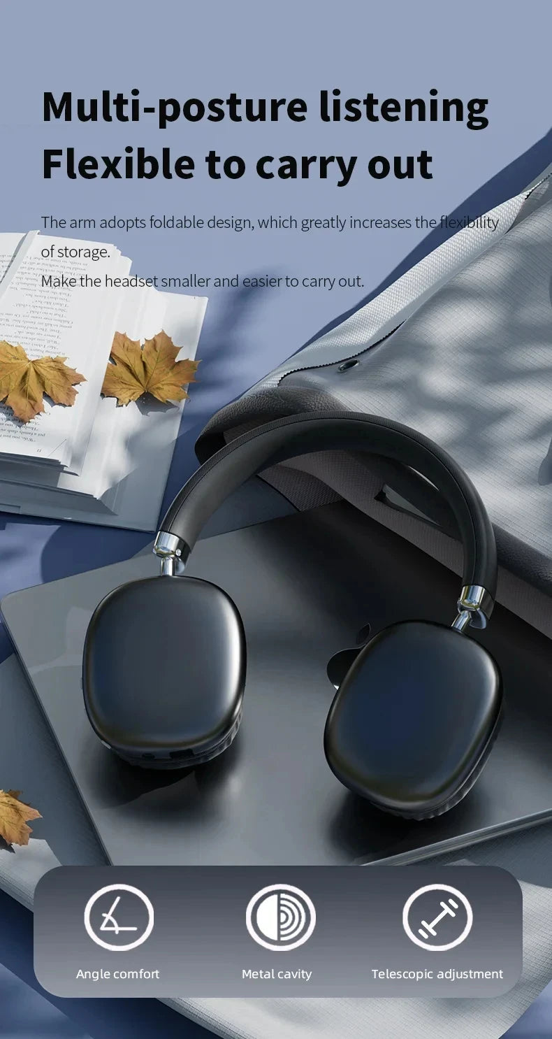 2026 Bluetooth Over Ear Headphones Wireless, HiFi Stereo Sound, 12 Hours Playtime, Dual Device Pairing, Foldable Noise Isolating Gaming Headset B36 Wireless Bluetooth 5.3 Headphones