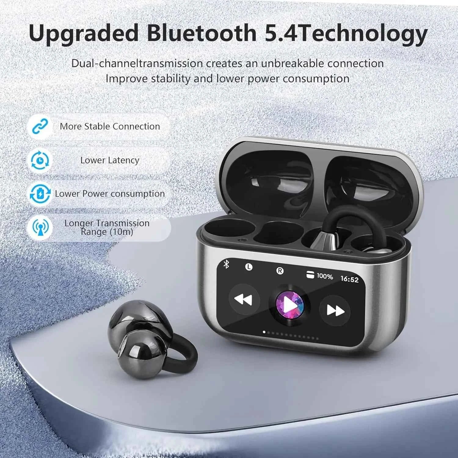 UYUXIO TWS AI Language Translator Earphone for iPhone Android with 144 Online Languages Real Time Translation Earbuds for Travel
