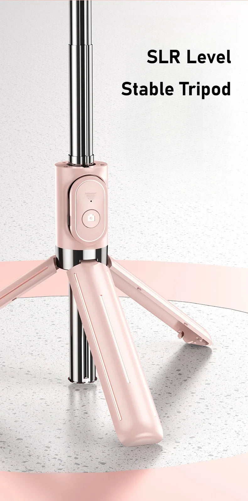 Bluetooth Remote Extendable Selfie Stick Tripod Stand for iPhone Samsung, Tiktok Live Streaming Portable Telescopic Phone Stand